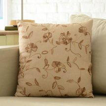 Cheap 17" Flax Off-white Embroidery Cushions Cover