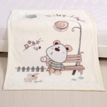 Cheap 43"×55" Raschel Bear&Puppy Baby Blankets