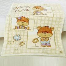 Cheap 43"×55" Raschel Cute Bears Baby Blankets