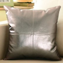 Cheap 24" Luxury PU Silver Cushions Cover