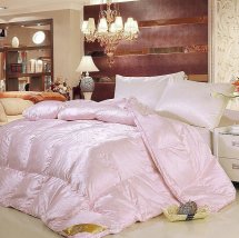 Cheap 87"×95" Queen Luxury Goose Down Pink Alternative Comforters Duvet Insert