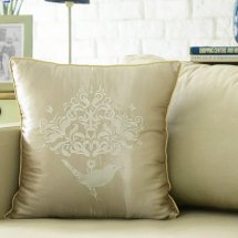 Cheap 18" Thai Silk Grey Handmade Embroidery Cushions Cover