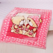 Cheap 43"×55" Raschel Couple Bears Baby Blankets