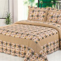 Cheap 3 Piece Queen Khaki Quilts Sets