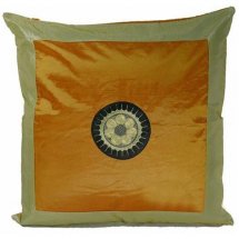 Cheap 18" Thai Silk Orange Embroidery Sunflower Cushions Cover