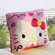 Cheap 14"×14" Plush Hello Kitty Square Cushions