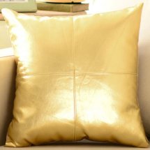 Cheap 24" Luxury PU Gold Cushions Cover